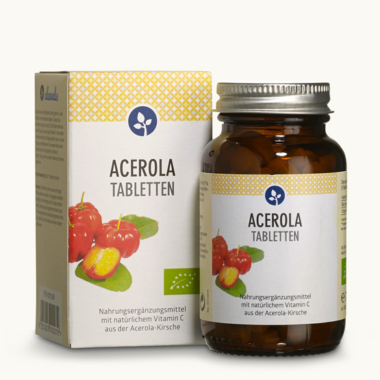 Bio Acerola Tabletten mit 17% natürlichem Vitamin C.